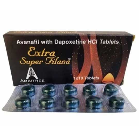 印度 阿伐那非双效片 Extra Super Filana (黑水鬼) 10s 价格
