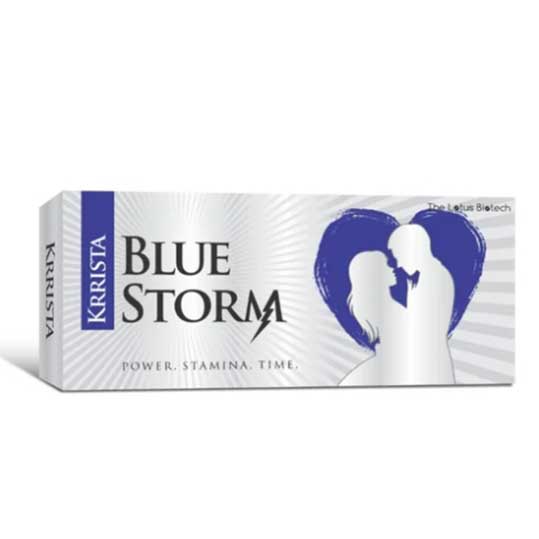 印度蓝色风暴 Krrista Blue Storm 西地那非双效片 10s 价格