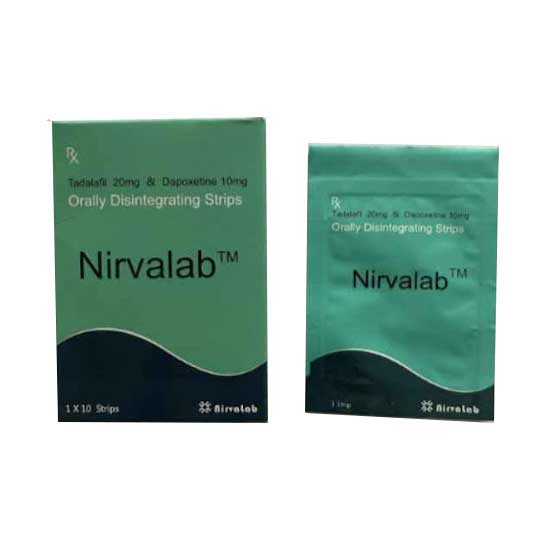 印度双效绿膜 Nirvalab 他达拉非双效口溶膜片 10s 价格